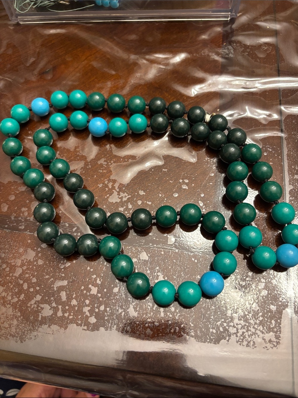 Turquoise and Teal Beaded Necklace - Women Jewelry